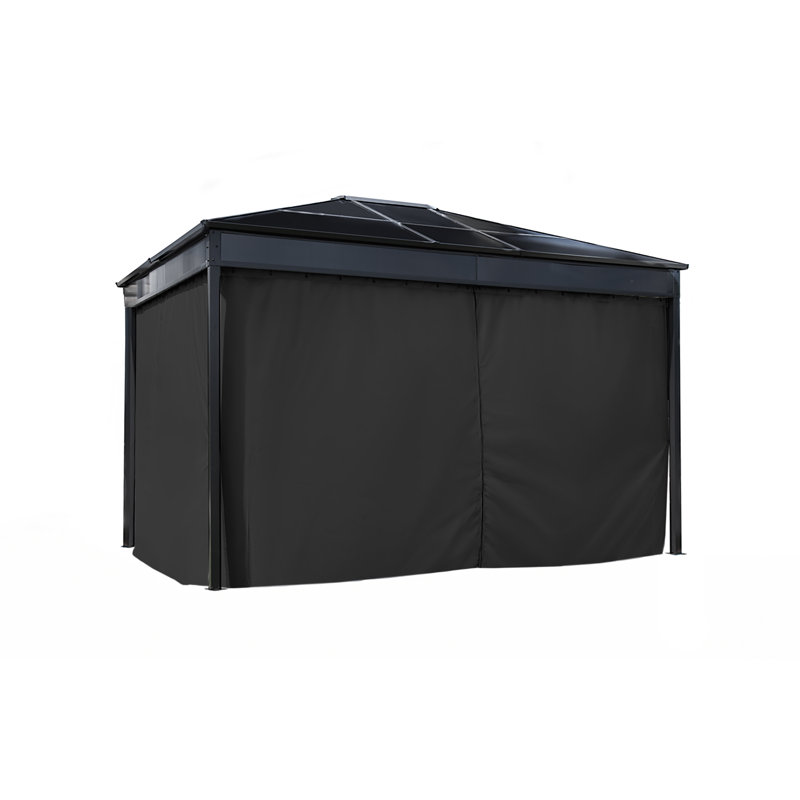 Rideaux en polyester noir Diani 10 pi x 12 pi
