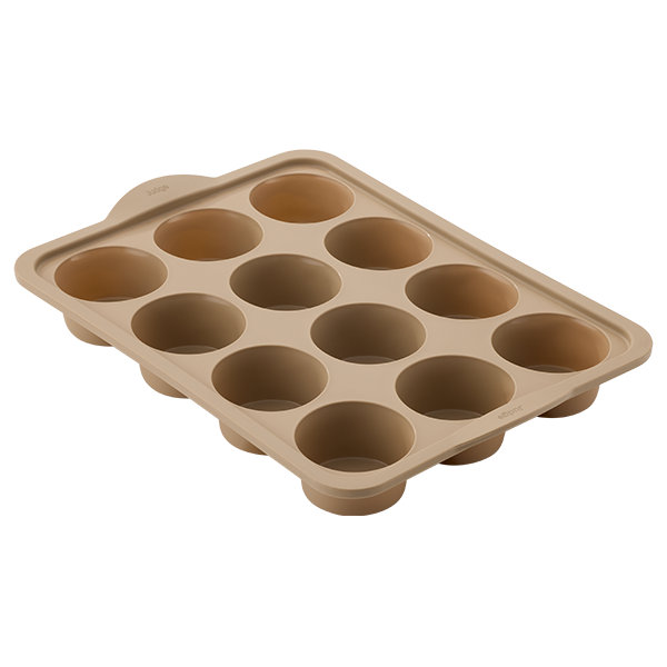 Judge Silicone, 12 cup Muffin Tin, Cup size 7x3cm, Hazelnut