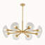 Lustre suspendu de style contemporain avec abat-jour en verre transparent (ampoule non incluse)-454846582-454846584