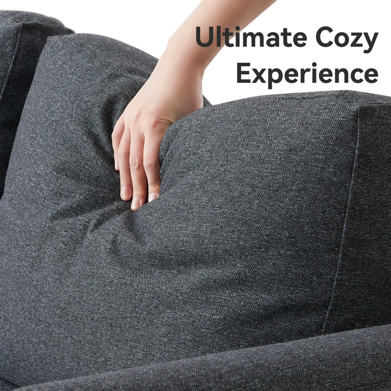 Yannel 56'' Upholstered Loveseat, Dark Gray