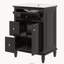 Meuble-lavabo autoportant de 24 po avec comptoir d'évier, armoire en bois massif et panneau de fibres à densité moyenne avec 1 tiroir rabattable et 2 tiroirs, tablette réglable, noir-738906869