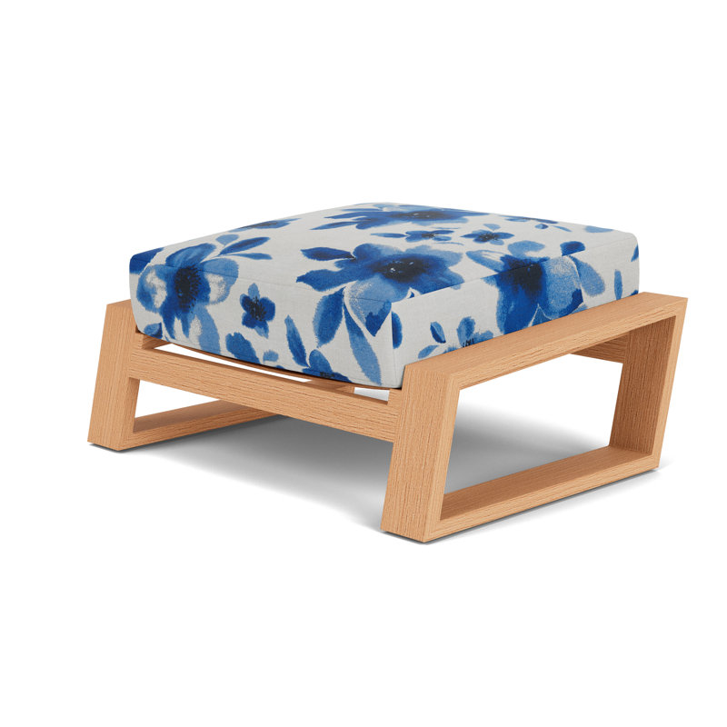 Pursuit Outdoor Ottoman, Watercolor Blossom Capri