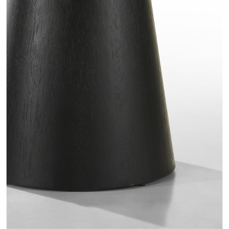 Ensemble de table basse, de bout et de console en ébène 3 pièces avec base à piédestal