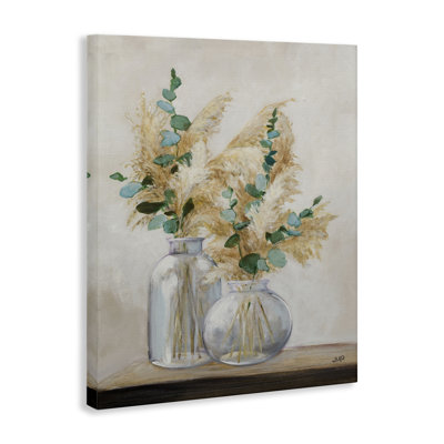 "Pampas & Herbs Vase", art mural par Julia Purinton