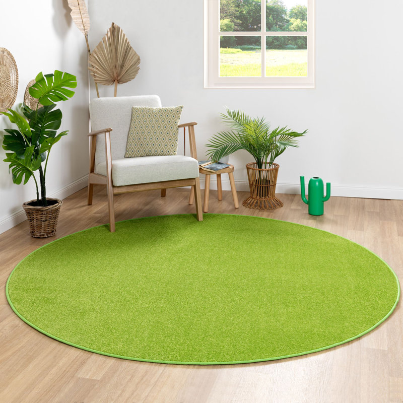 Round Ezariyah Machine Tufted Area Rug, Round 200cm, Beige