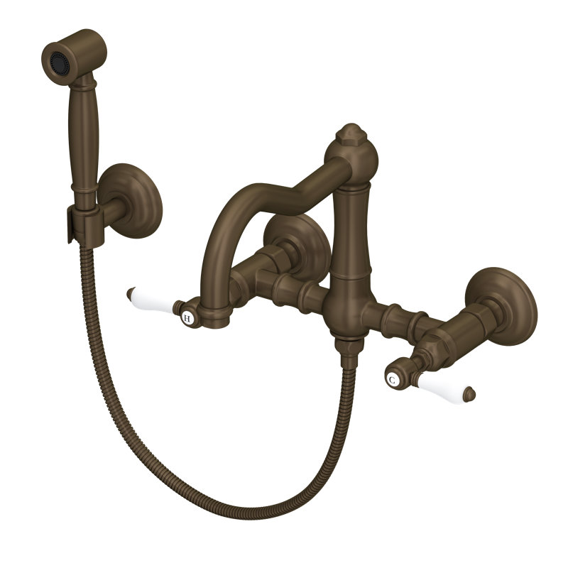 Acqui® Bridge Faucet with Accessories, Tuscan Brass