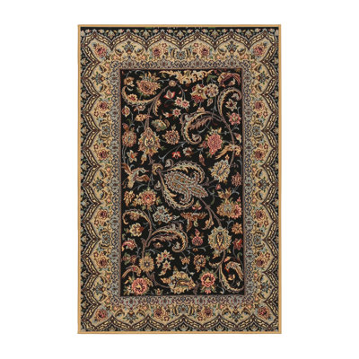 Tapis traditionnel noir / vert / bleu