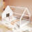White Full Size Wood House Bed With Fence And Window - Construction Determination, Led Delight, No Box Spring For Bedroom Dignity Essential-223962826