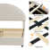 Bed Frame, Boucle Upholstered Platform Bed Frame, Soft Bed Frame with Round Headboard, No Box Spring Required, Easy Assembly
