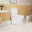 Toilette monobloc allongée au plancher 1,1 / 1,6 GPF à hauteur confort, certifiée CUPC, certifiée WaterSense, céramique, couleur blanche, siège à fermeture en douceur
