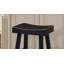 Ensemble de 2 tabourets traditionnels en bois massif, siège contour chêne / noir H 29 po-779500683-779500685