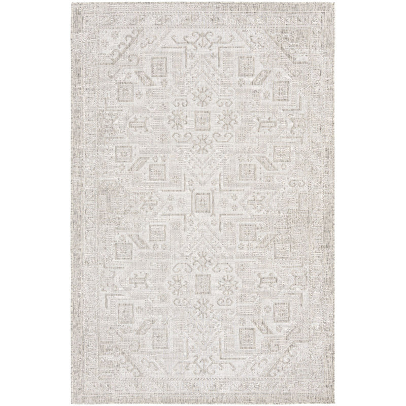 Outdoor Chand Area Rug Beige Color, Rectangle 5'3" x 7'10"