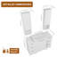 Meuble-lavabo autoportant de 48 po avec lavabo en résine, 2 armoires de rangement, 2 armoires murales, portes et tiroir à fermeture en douceur, contreplaqué (KD-Packing)