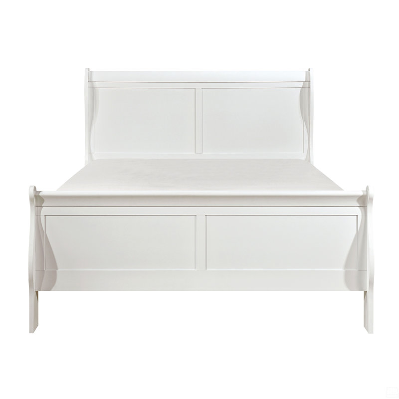 Lit-bateau pour lit double 1pc, Lit double, Blanc