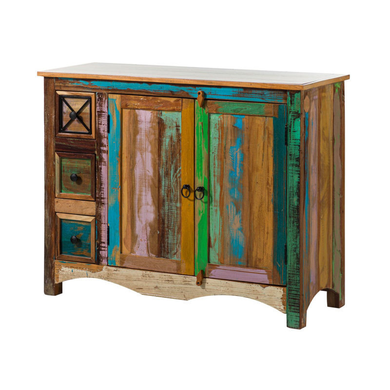 Nature Of Spirit Solid Wood 110 cm W Chest of 3 Drawers