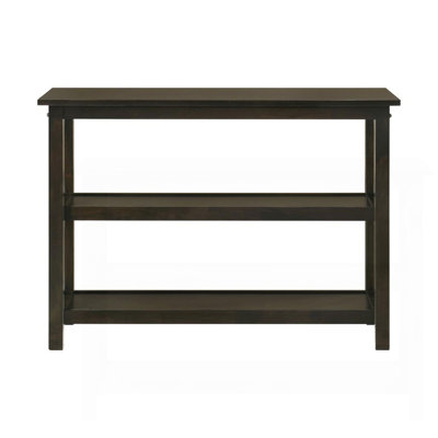 2-Shelf Wood Entryway Console Table, Deep Merlot