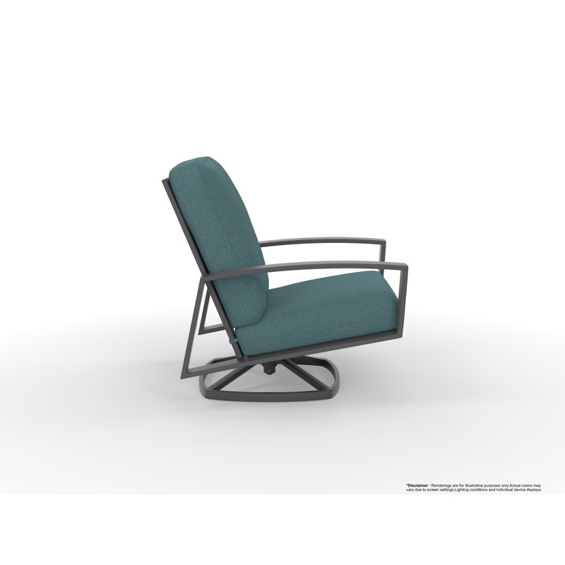 Arc Outdoor Lounge Chair, Cast Lagoon, Graphite