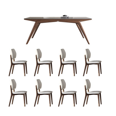 Ash Wood Sintered Stone Dining Tables and Chairs