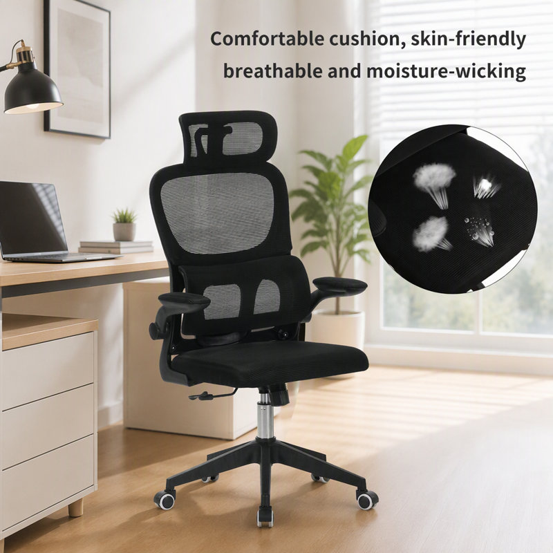 Chaise de bureau pivotante ergonomique avec soutien lombaire