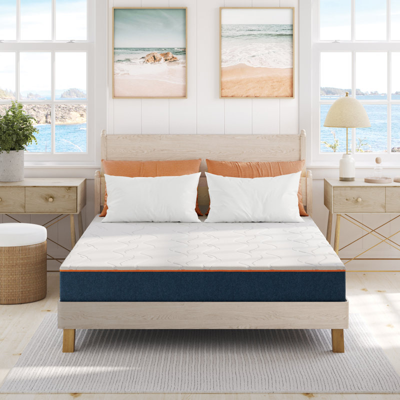 Nautica Home Medium Gel Memory Foam Mattress with Cooling Air Flow Layers, Bed-in-a-Box, 10", Twin