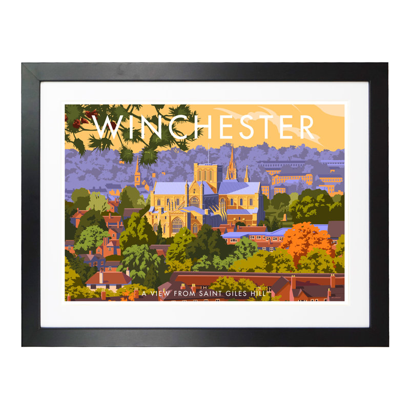 Winchester 3 by Stephen Millership - Print, 33.5cm H x 43.5cm W x 2.2cm D, Black