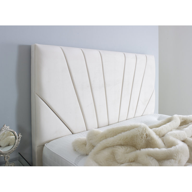 Akevia Upholstered Bed, Single (3'), Beige