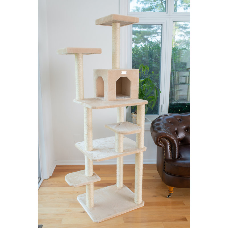 Pascoe 74'' H Cat Tree, Beige