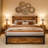 Bed Frame with 4 Storage Drawers, Metal Platform Bed Frame with Wooden Headboard and Footboard, Noise-Free, No Box Spring Needed-875797554
