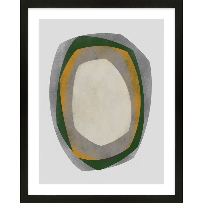 Geode 3 Painting by Jacques Pilon, 20" H x 16" W, Black Framed