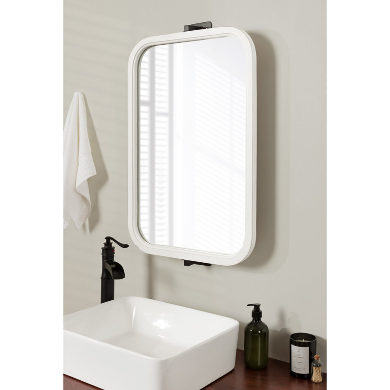 Collin Solid Wood Mirror, 20" x 30", White