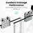 Semi- Bypass Shower Door, 6Mm Tempered Glass,  Adjustable Width, Clean Bathroom Double , Smooth Finish-124830248