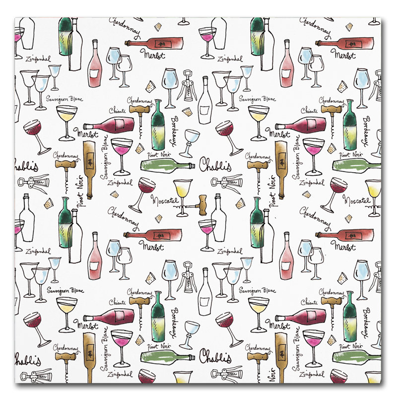 « saveur of wine 1 », reproduction d’impression sur toile tendue, H 24 po x l 24 po