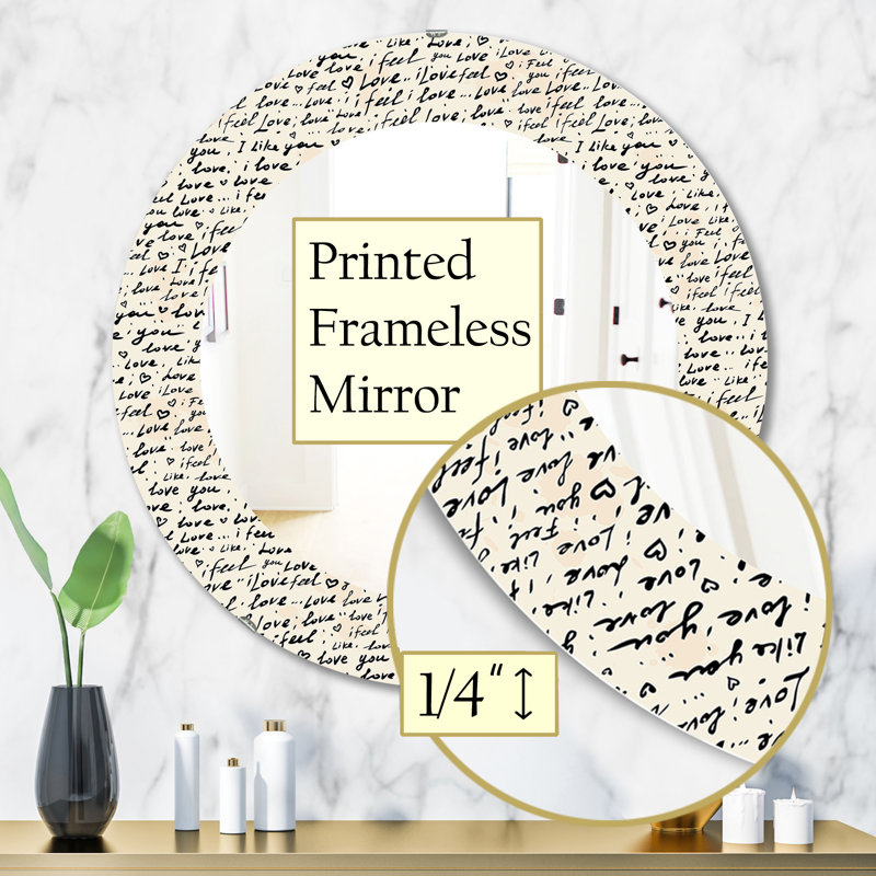 Miroir mural I Feel Love, H 31,5 po x l po