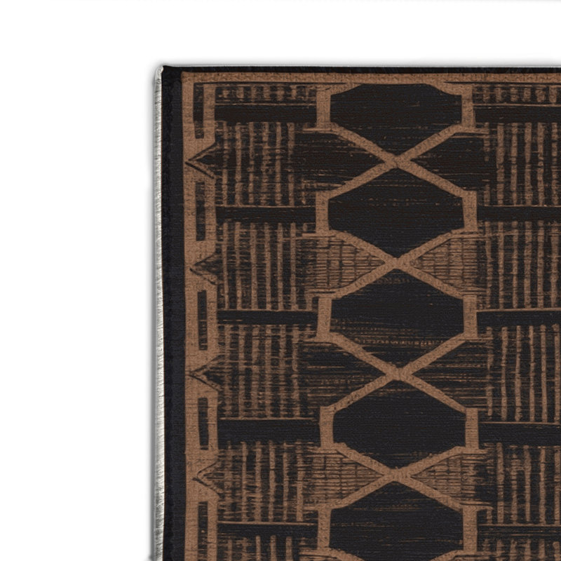 Tapis gris intérieur et extérieur Trellis, Rectangle 4pi x 6 pi