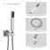 10" Wall Mounted Rainfall Shower Head and Handheld Shower Faucet and System with Rough-in Valve