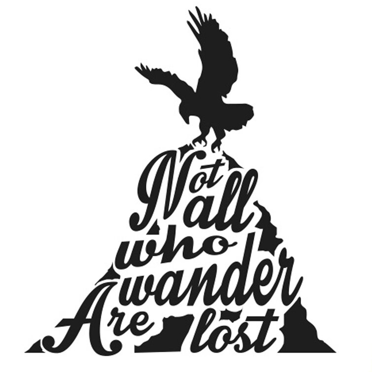 Not All Who Wander Are Lost Eagle Wall Sticker