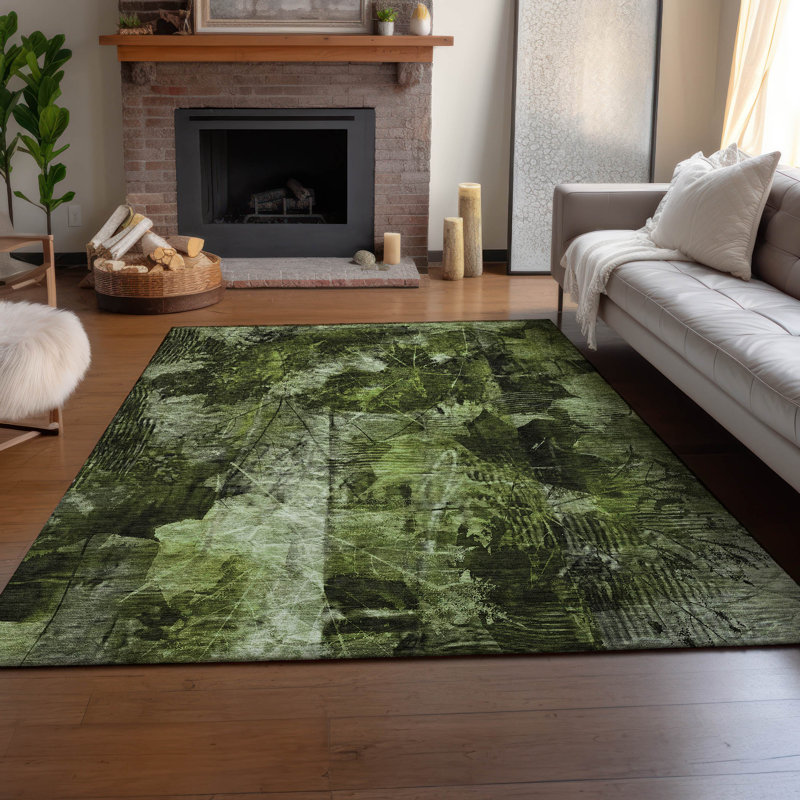 Cerrito Area Rug with Non-Slip Backing, Rectangle 5' x 7'6"