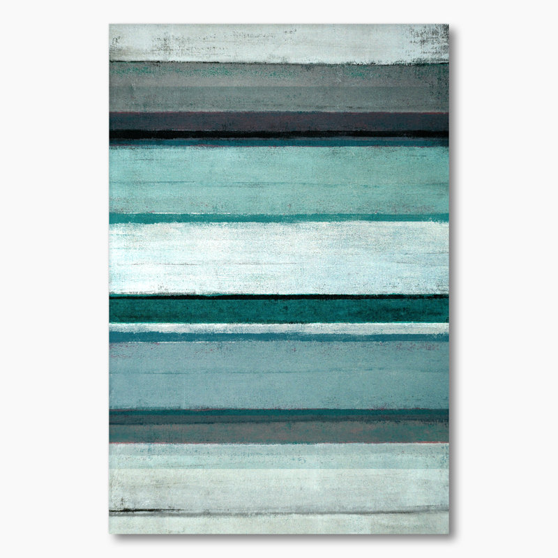 Art moderne gris et bleu II 2PT47724, H 20 po x l 12 po x P 1 po