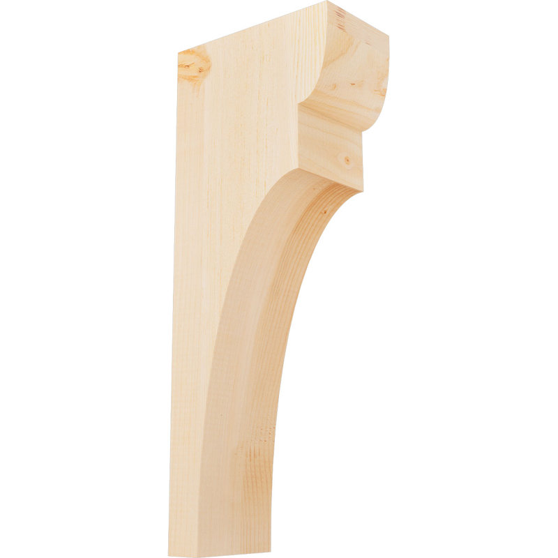 Yorktown Corbel, H 26 po x l 5,5 po x P 10 po, Sapin de Douglas, Lisse