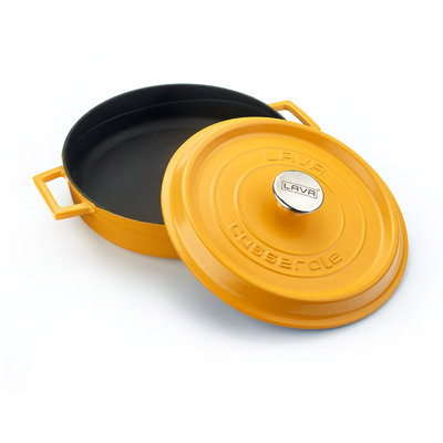 Lava Enameled Cast Iron Braiser 3.7 Qt. Round with Lid