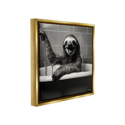 "Sourire paresseuse dans une baignoire" par RB sur toile