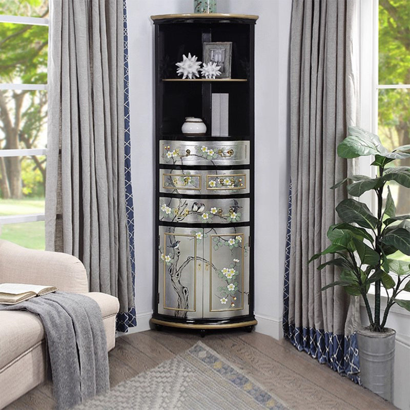 Armoire de coin en bois manufacturé