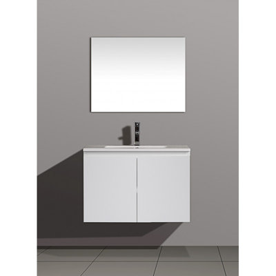 Ensemble de meuble-lavabo mural simple 24 po Rashara Florence