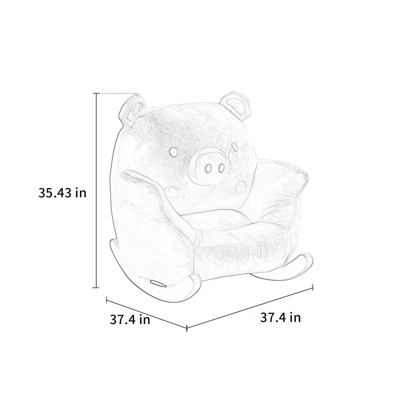 Chaise berçante en métal Cute Piggy