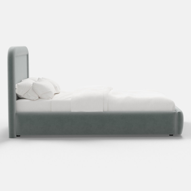 Stoffer Home x Cloth and Co. Marisa Bed, Lichen Performance Velvet, Full