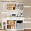 69 po, armoire de cuisine avec station de charge, blanc