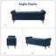 Banc de rangement traditionnel l 58,5 po Georgia avec pieds en bois massif et garniture cloutée Georgia-2013892042