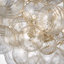 Julie Neill Talia Large Chandelier in Gild with Gold Fleck Glass