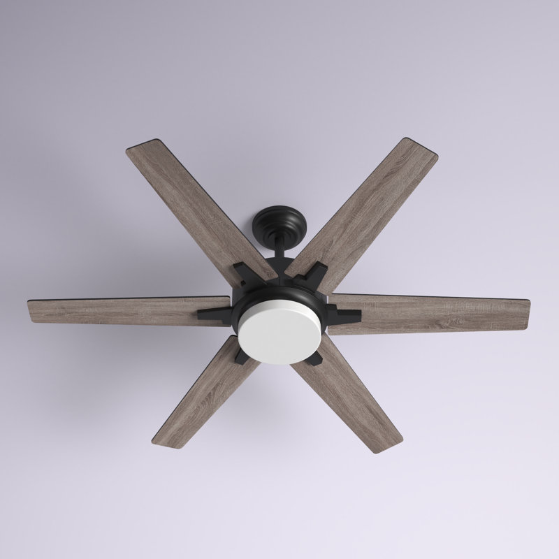 Aristeidis 52'' Ceiling Fan with LED Lights, Matte Black