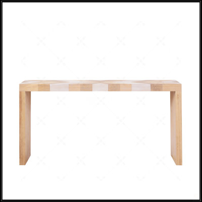 Modern Chevron Patterned Console Table, 62 Inch Long, Durable Manufactured Wood, Ideal For Entryways And Living Rooms